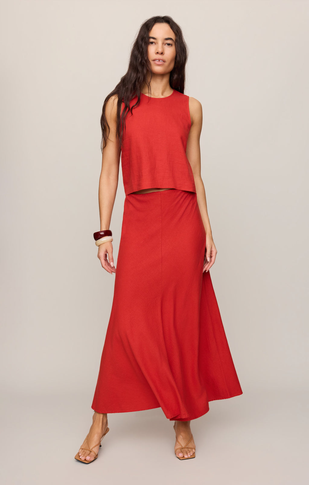 Sloane Linen Cropped Tank