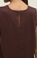 Sloane Linen Cropped Tank