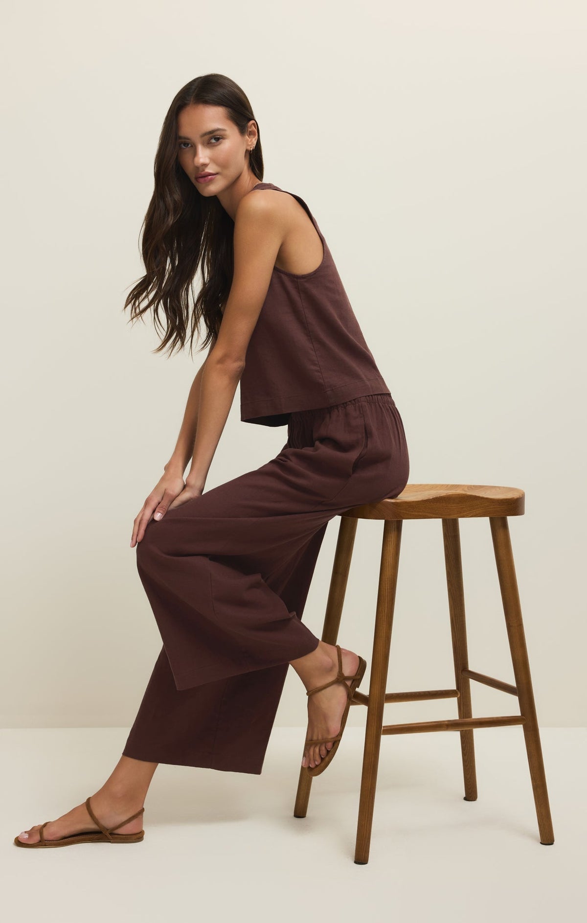 Sloane Linen Cropped Tank