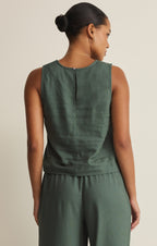 Sloane Linen Cropped Tank
