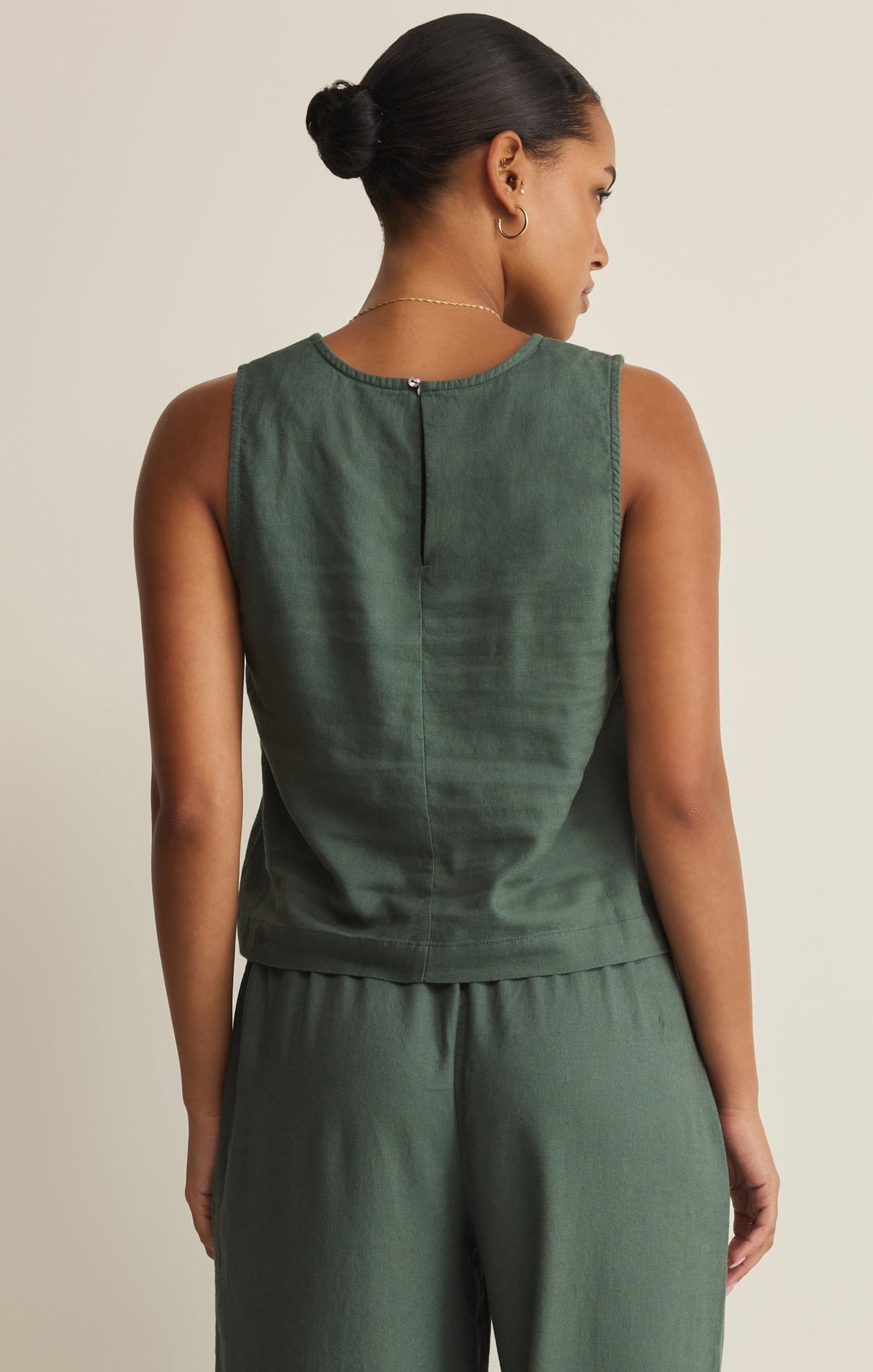 Sloane Linen Cropped Tank