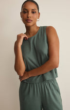 Sloane Linen Cropped Tank