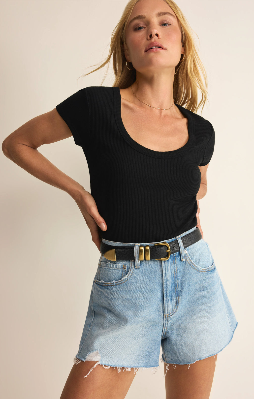 Leisurely Scoop Neck Tee
