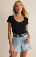 Leisurely Scoop Neck Tee
