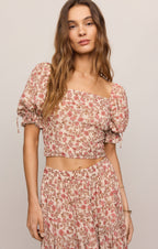 Moira Floral Cropped Top