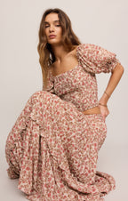 Moira Floral Cropped Top