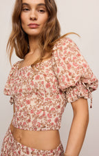Moira Floral Cropped Top