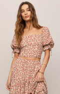 Moira Floral Cropped Top
