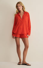 The Perfect Airy Gauze Button Up