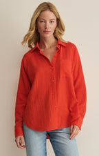 The Perfect Airy Gauze Button Up