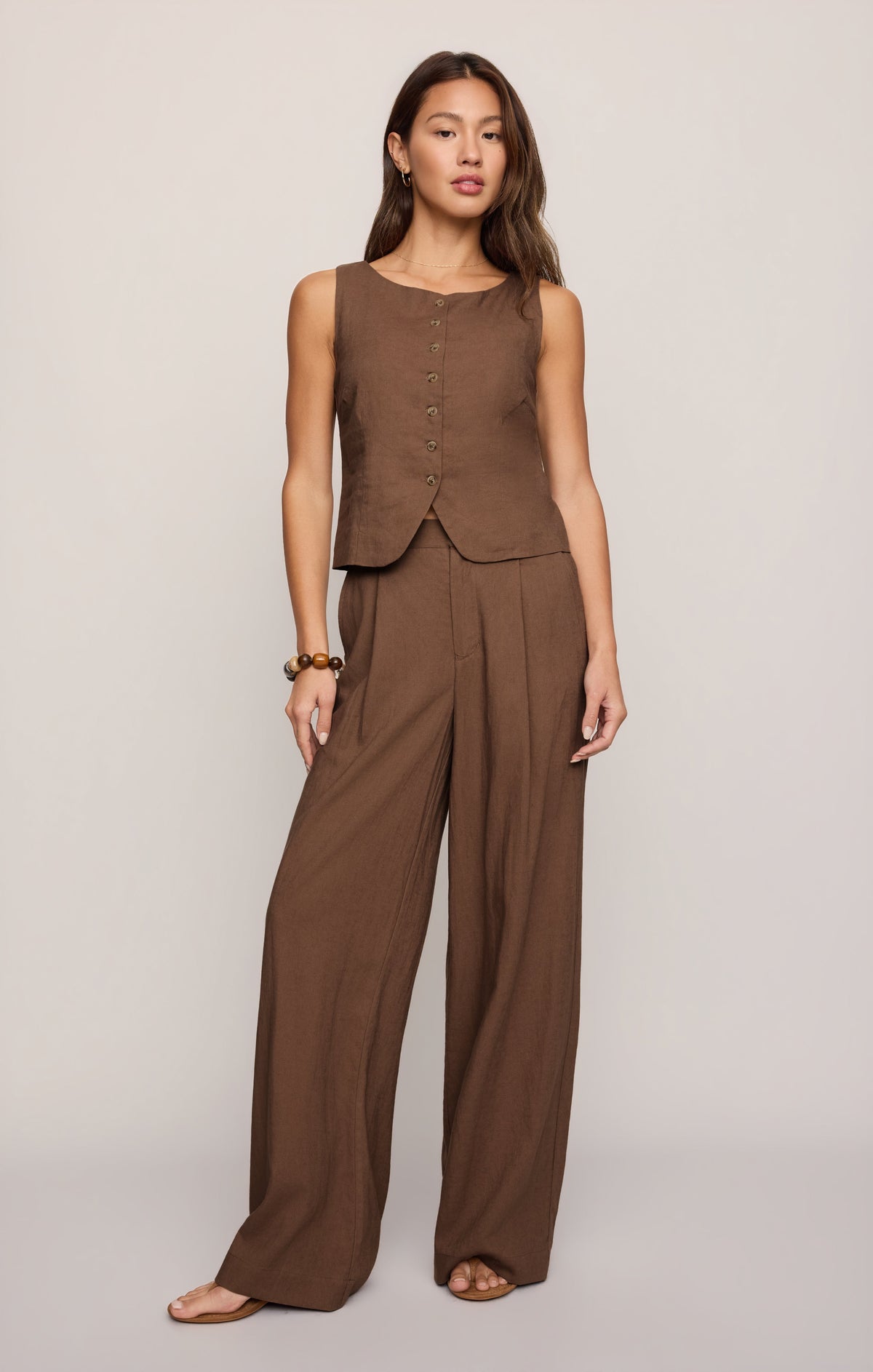 Roman Linen Vest