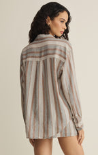 The Perfect Striped Linen Button Up