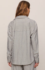 Reese Button Up Stripe Top