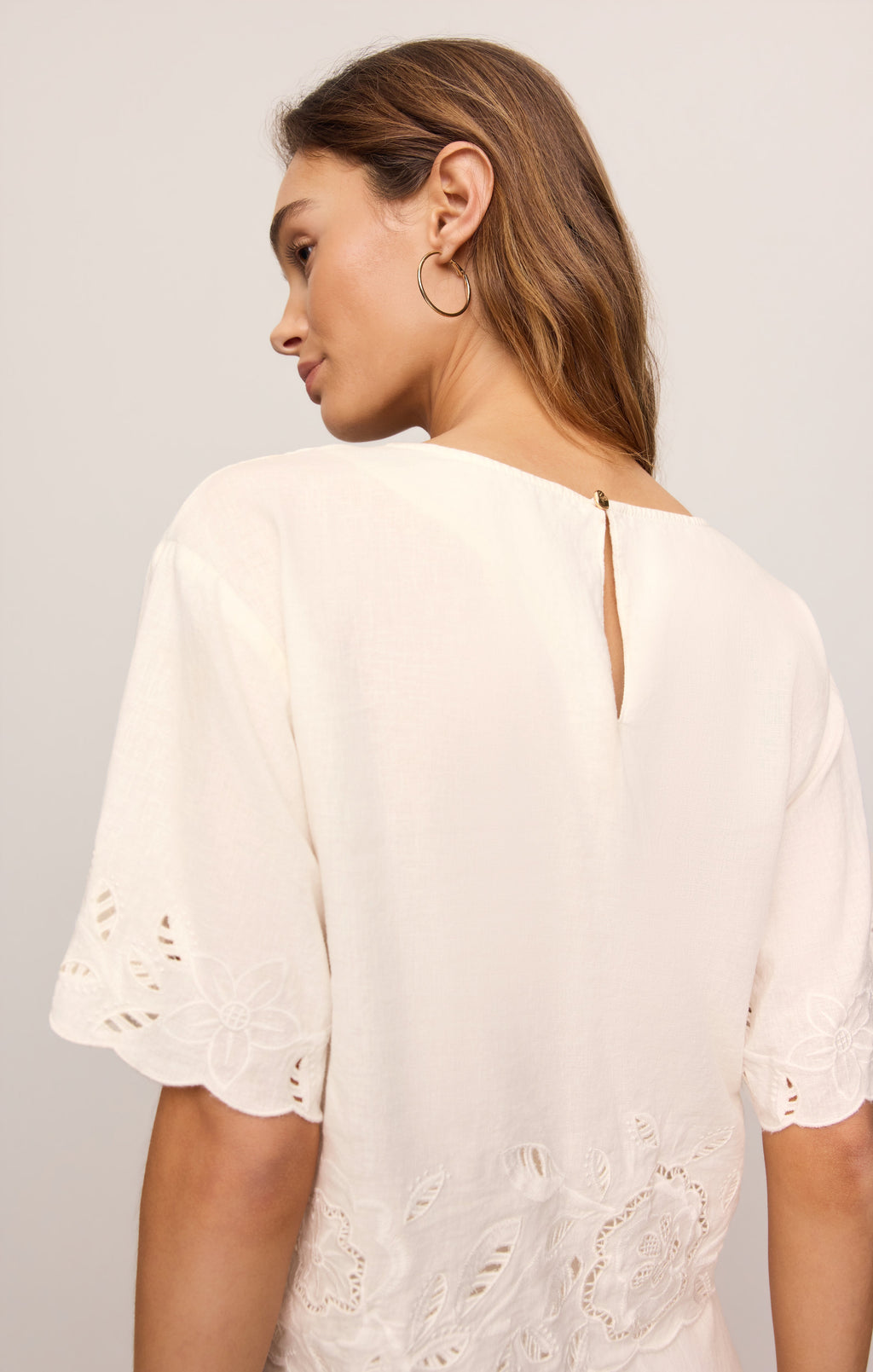 Daya Embroidered Linen Top