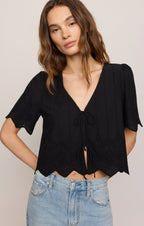 Oceanside Embroidered Top