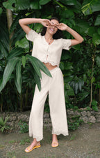 Oceanside Embroidered Top