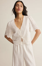 Oceanside Embroidered Top