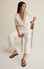 Oceanside Embroidered Top