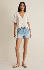 Oceanside Embroidered Top
