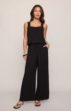 Charli Cropped Linen Tank