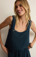 Charli Cropped Linen Tank