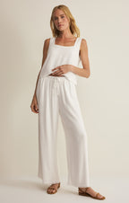Charli Cropped Linen Tank