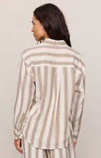 Perfect Striped Linen Button Up