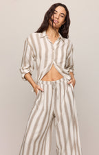 Perfect Striped Linen Button Up