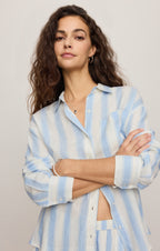 Perfect Striped Linen Button Up