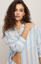 Perfect Striped Linen Button Up