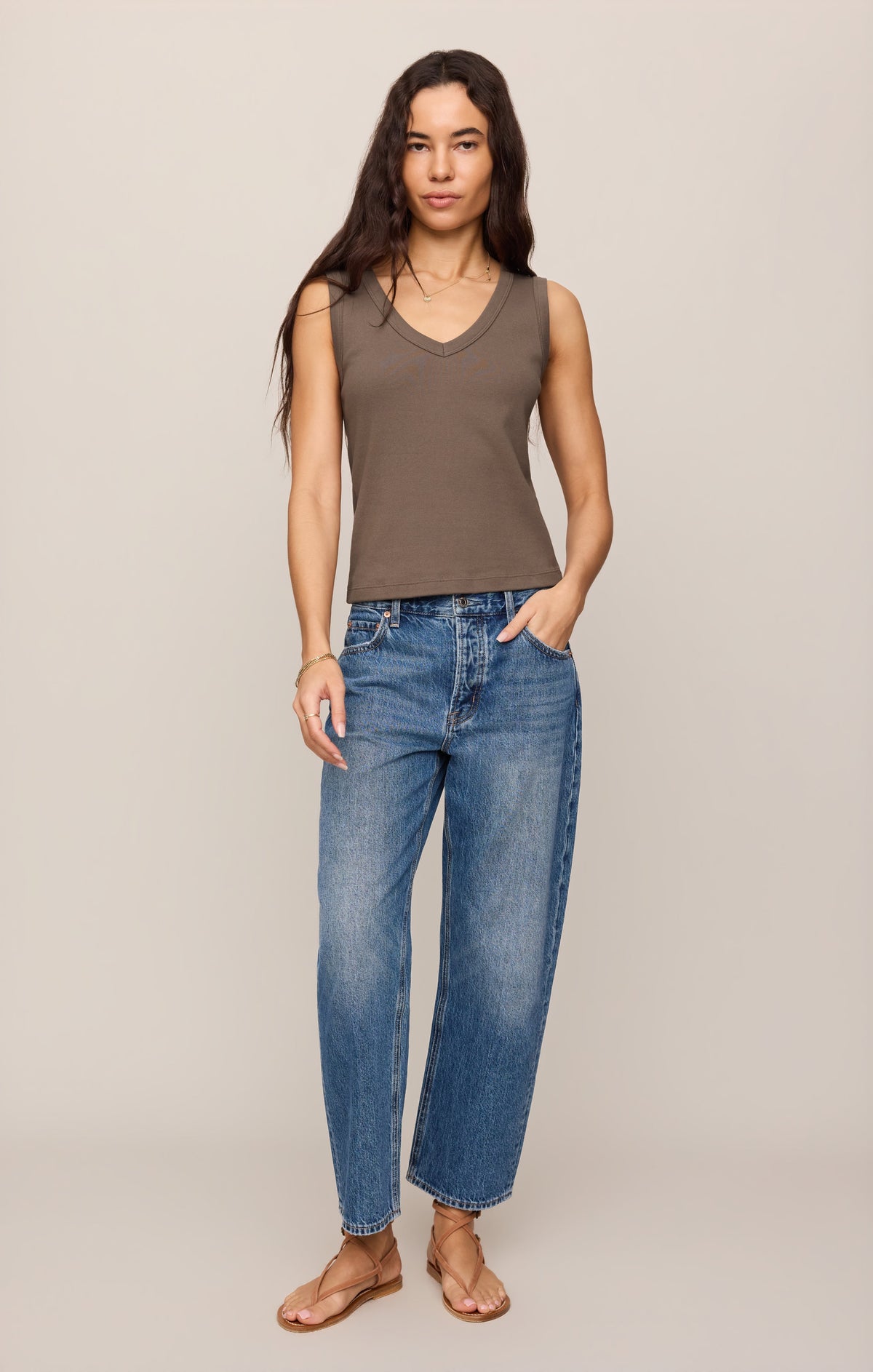 Ellie Rib V-Neck Tank