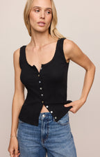 Lainey Pointelle Button Front Tank