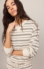 Stand Out Striped Fleece Sweatshirt