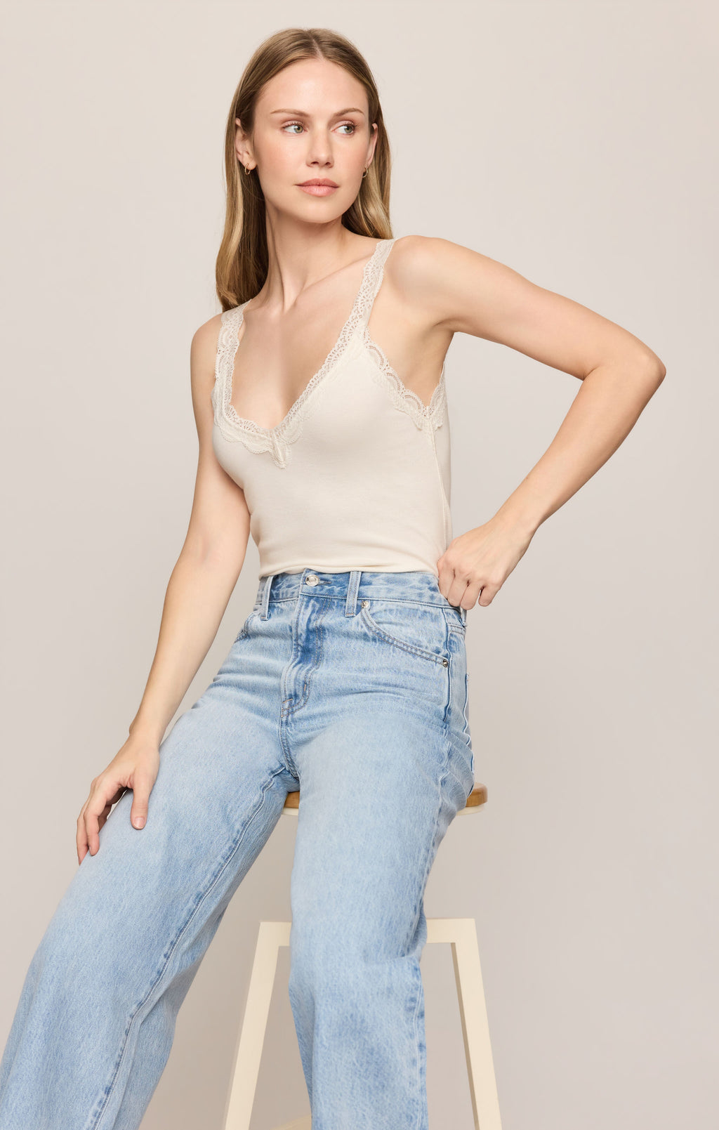 Eve Lace Trim Tank