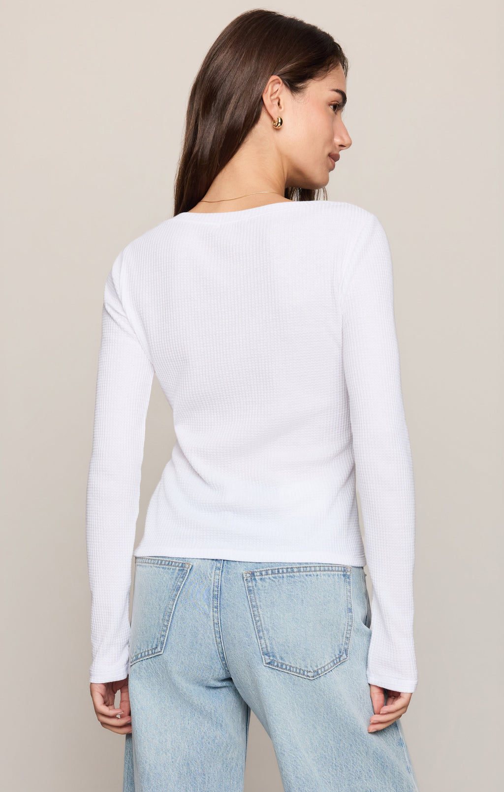 Albany Waffle Snap Front Top