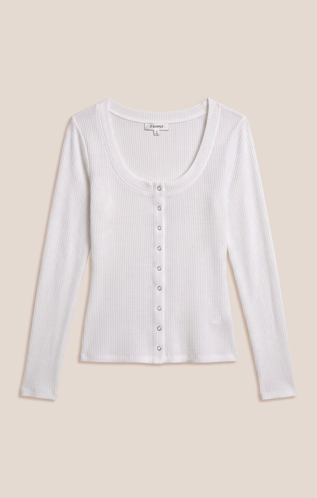 Albany Waffle Snap Front Top