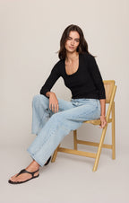 Greyson Scoop Long Sleeve Tee