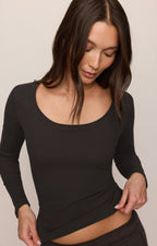 Greyson Scoop Long Sleeve Tee