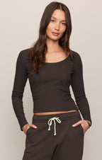 Greyson Scoop Long Sleeve Tee