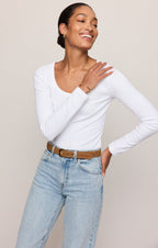 Greyson Scoop Long Sleeve Tee