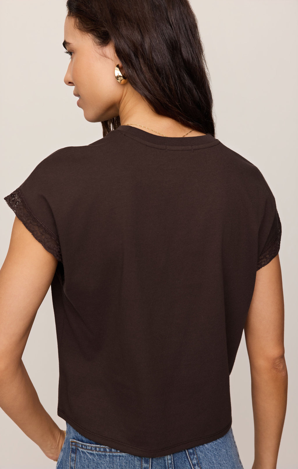 Marika Lace Trim Muscle Tee