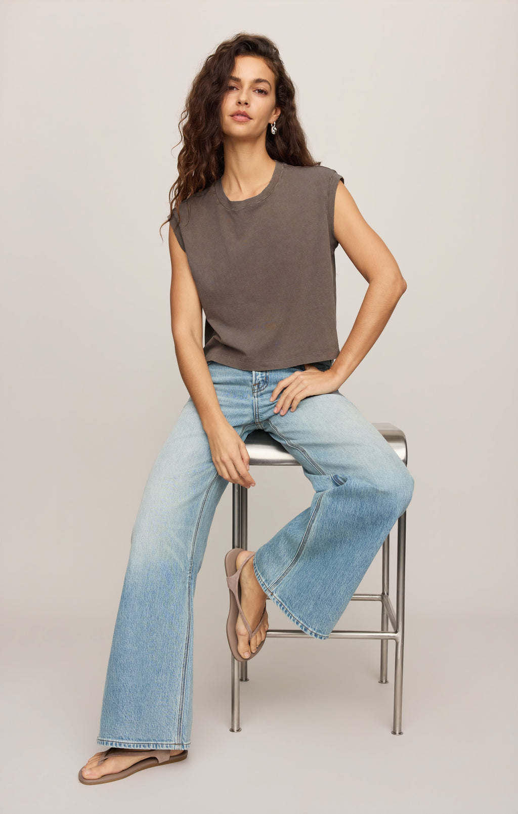 Flex Cropped Muscle Tee
