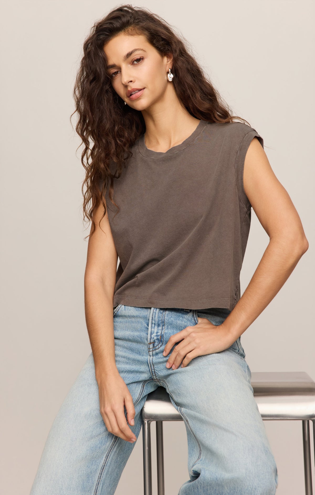 Flex Cropped Muscle Tee