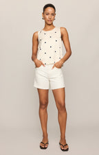 Alice Satin Dot Sleeveless Top