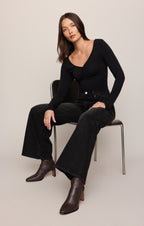 No Regrets Ruched Long Sleeve Top