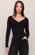 No Regrets Ruched Long Sleeve Top
