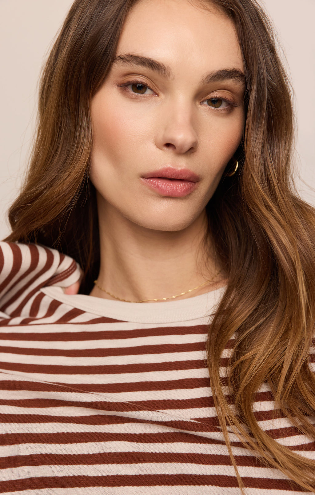 Junie Long Sleeve Stripe Slub Tee