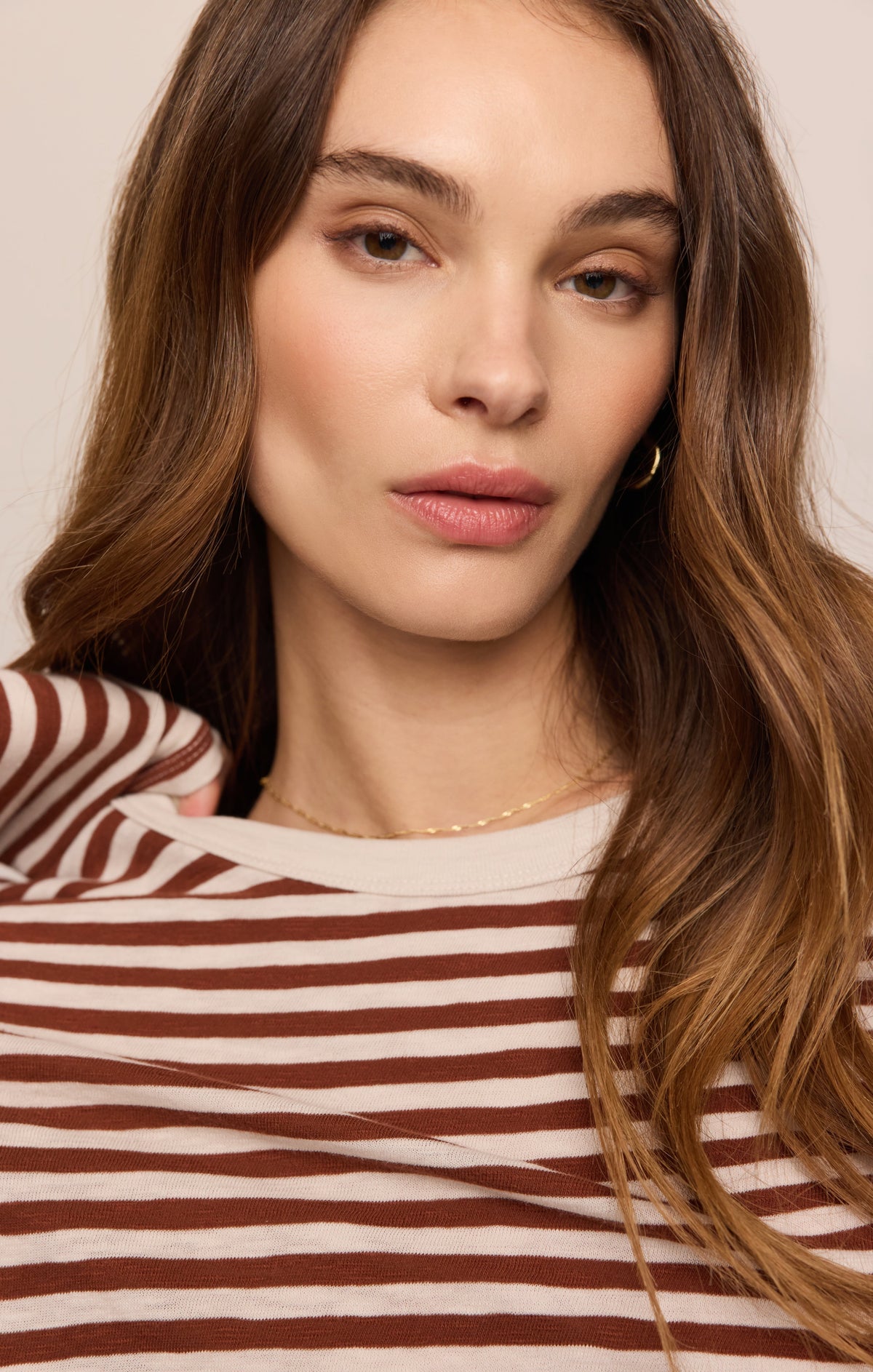 Junie Long Sleeve Stripe Slub Tee