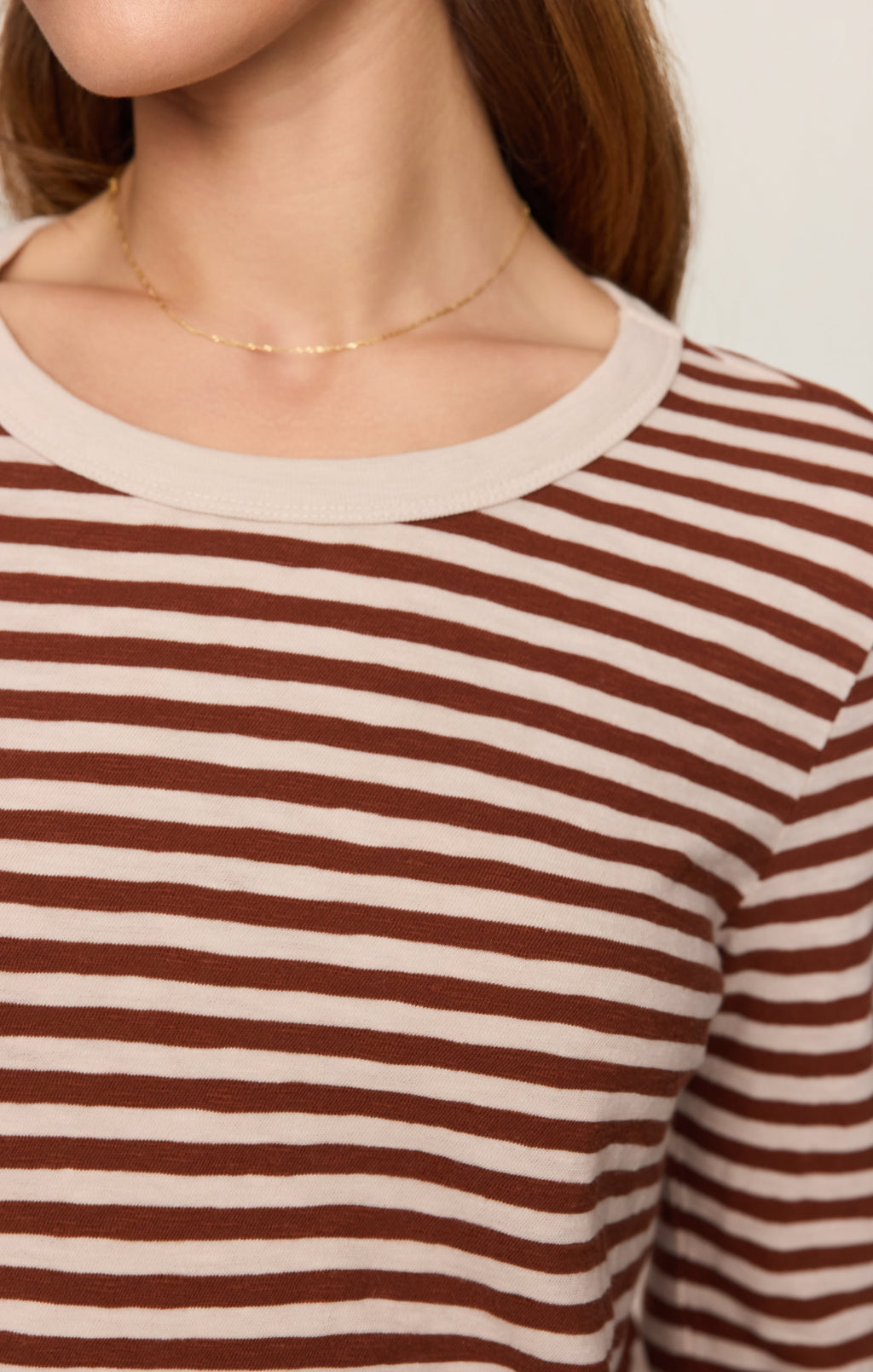 Junie Long Sleeve Stripe Slub Tee