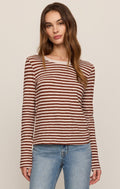Junie Long Sleeve Stripe Slub Tee